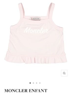 Moncler Logo Ruffle Tank Top - Girls
